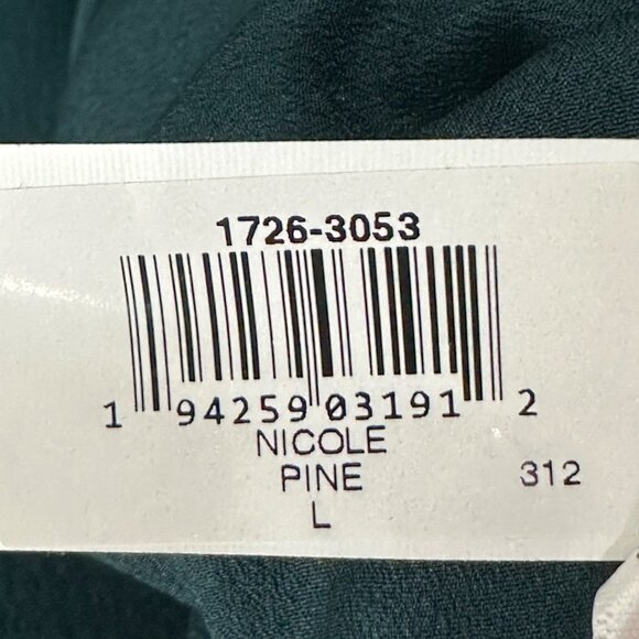 Dress the Population Nicole Crepe Sleeveless Sheath Bodycon Midi Dress L Green - Picture 7 of 7